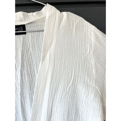 ガーゼ　リラックスkimono羽織　Bright White