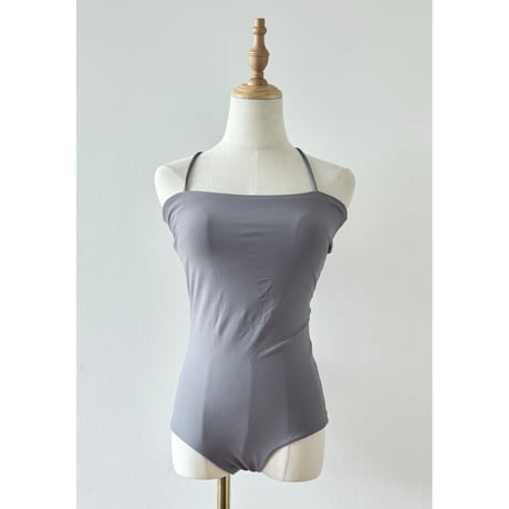 Reversible  Bustier One Piece Black x Stone Grey
