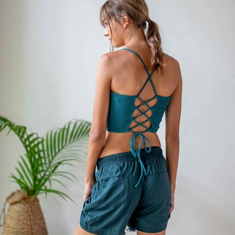 Bamboo100% Fabric Deep Ocean Short Pants