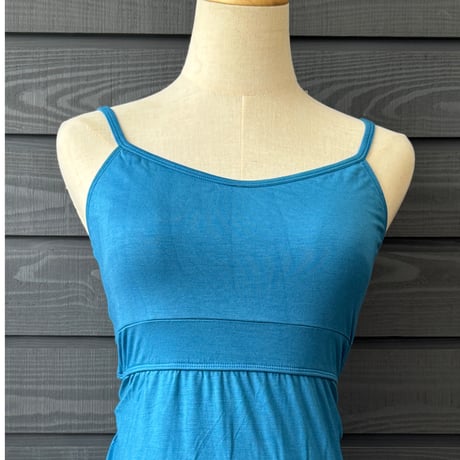 Modal Spandex　Relax Fit Bra Top Tight One Piece Smoky Blue