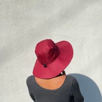 ツバ広め撥水ハット Maroon