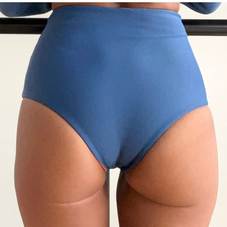 Reversible High Waist Bottoms Vintage Blue x Vintage Orange