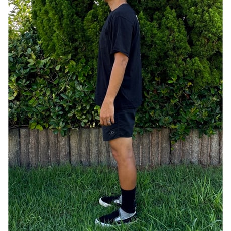 Bamboo Cotton Palm print Tshirt Black