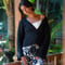 Cotton Knit Cardigan Black