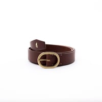 JB404 ( oval buckle belt ) dark brown