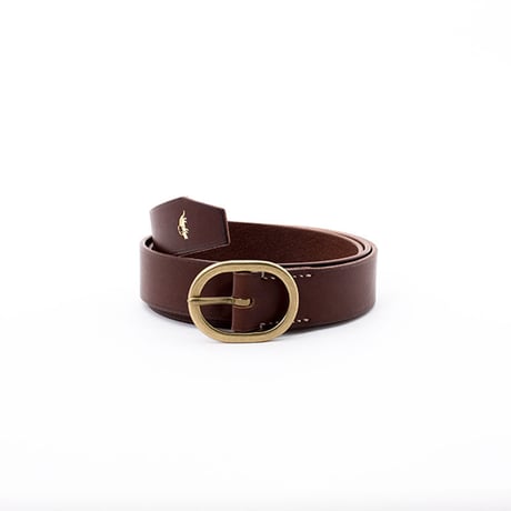 JB404 ( oval buckle belt ) dark brown