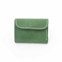 Jacou JW010 ( mini wallet )  "green" pastel leather  ＊限定商品
