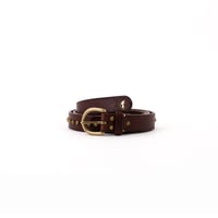 JB406 ( studded bow  belt ) dark brown