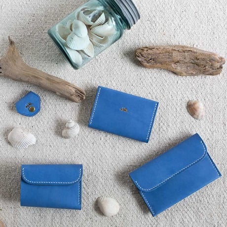 Jacou JC104 ( multi cardcase )   "blue" pastel leather  ＊限定商品
