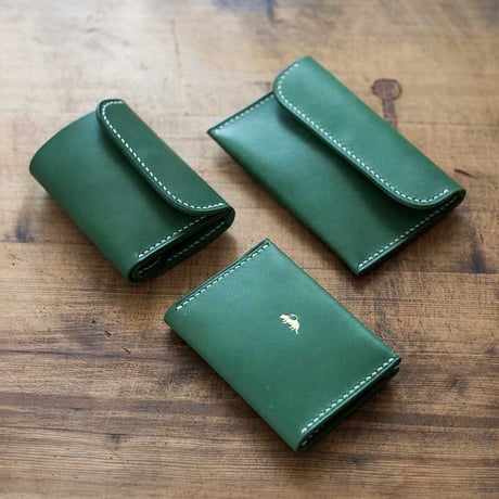 Jacou JW004 ( minimum wallet )  "green" pastel leather＊限定商品