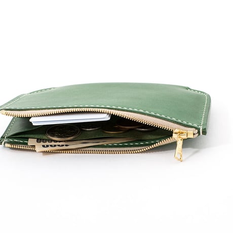 Jacou JW007 ( pouch wallet M ) " gray" pastel leather  ＊限定商品