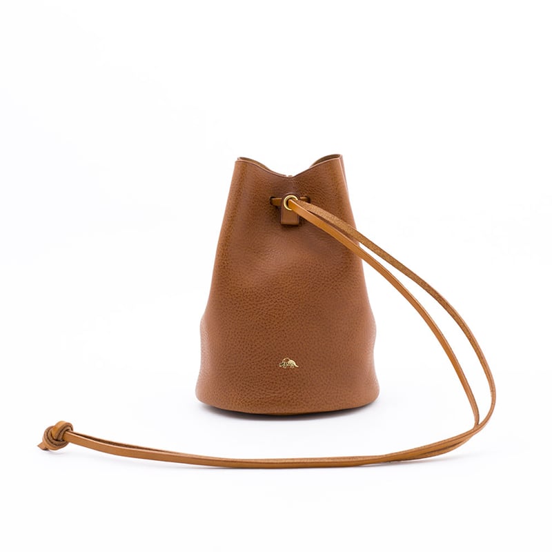期間限定セール！jacou 巾着バッグ　レザー ミニバッグ ブラウン Jacou JA502 ( reel bag tall ) | WEED & STONE DE
