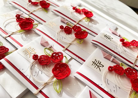 ほころぶ花と葉の祝儀袋（送料込み）