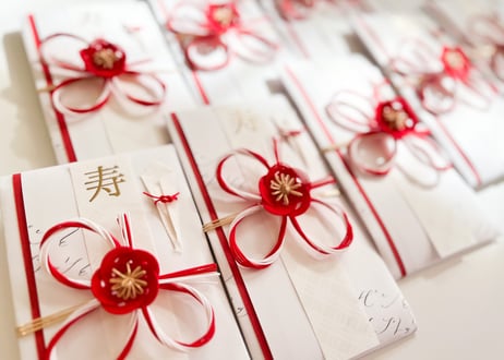 紅白と古き良き梅の祝儀袋（送料込み）