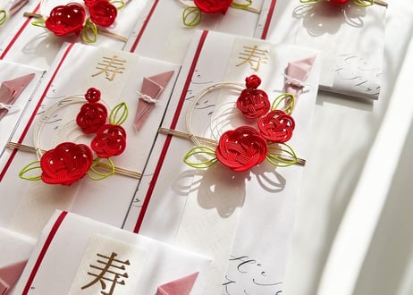 ほころぶ花と葉の祝儀袋（送料込み）
