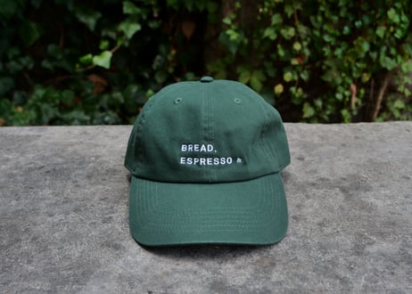 BREAD, ESPRESSO & 刺繍キャップ【カーキ/ダークグリーン】