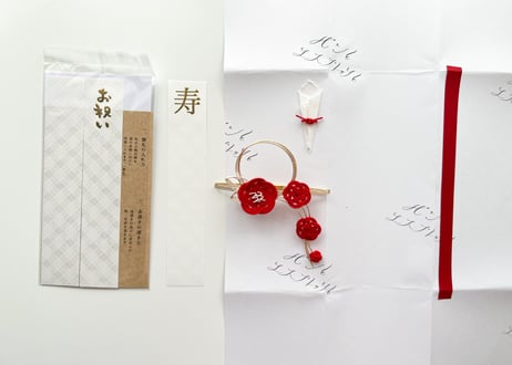 ほころぶ花と葉の祝儀袋（送料込み）