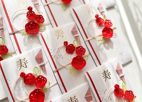 ほころぶ花と葉の祝儀袋（送料込み）