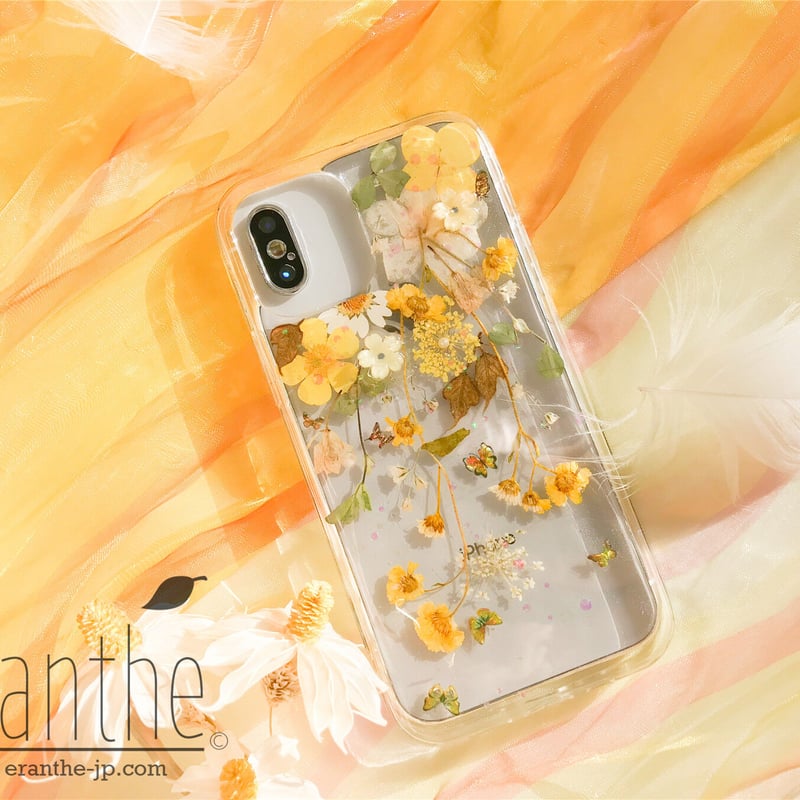 フレッシュな香りが漂う 押し花 スマホケース 全機種対応 iPhone