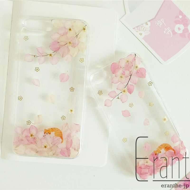 桜満開 押し花スマホケース | Eranthe 桜満開 押し花スマホケース | Eranthe