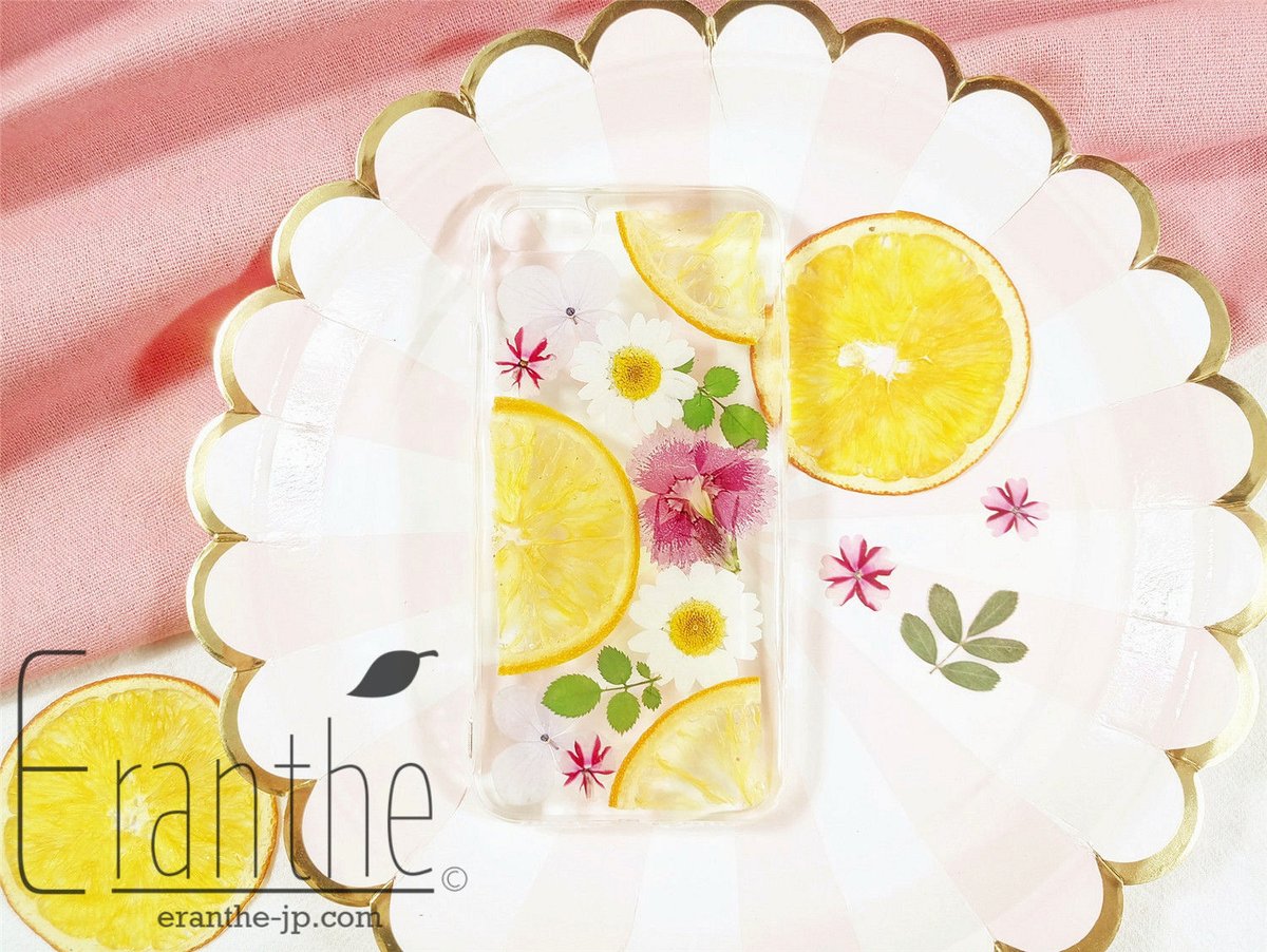 みかんページ⭐︎押し花ケース 04.みかん のスマホケース | astin muhler | 押し花・押しフルーツの全