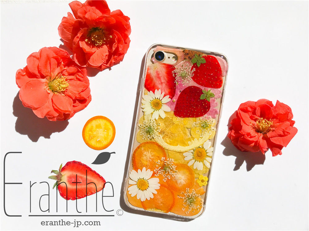 sale★iPhone７  iPhone８★押し花ケース  フルーツ 押しフルーツ スマホケース アイフォン iPhone 押し花 ケース