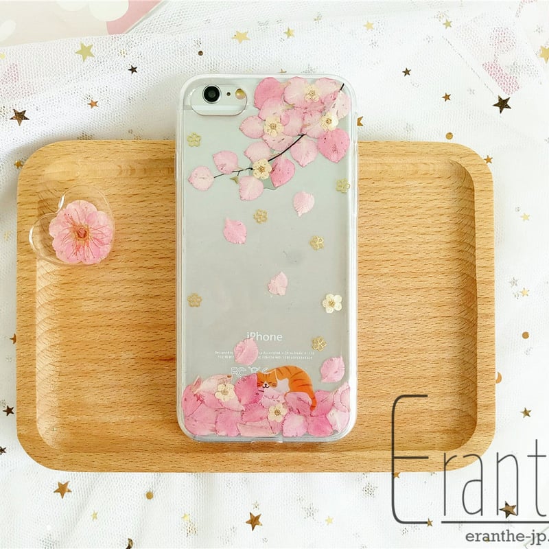 桜満開 押し花スマホケース | Eranthe 桜満開 押し花スマホケース | Eranthe