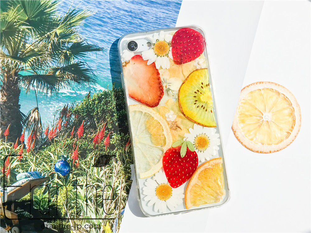押しフルーツ スマホケース アイフォン iPhone 押し花 ケース | Eranthe
