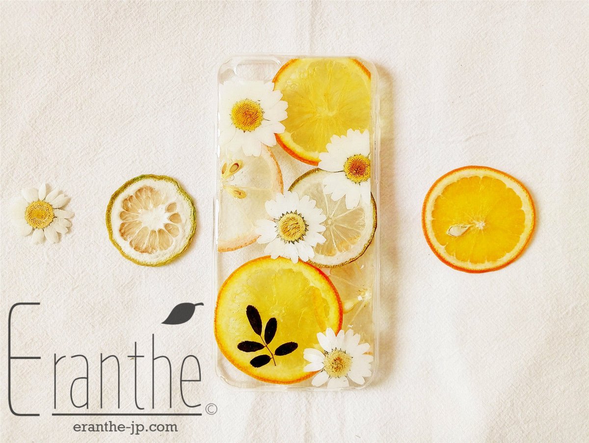 ☆特別価格☆ハートレモン 押し花ケース ☆ ハートレモン 押しフルーツスマホケース 押しフルーツiPhone