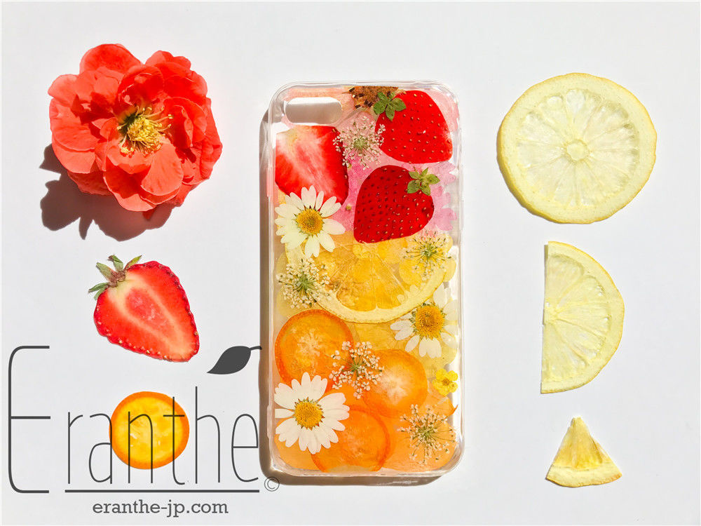 押しフルーツ スマホケース アイフォン iPhone 押し花 ケース | Eranthe