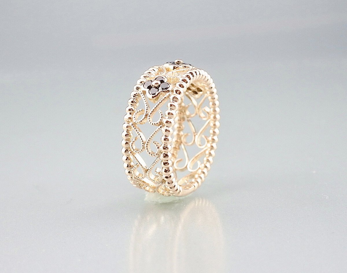 K10ブラックダイヤリング | Volume Jewel Studio