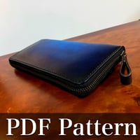 Round Zipper Long Wallet Pattern / P-No.11