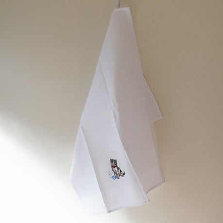 MAWISS　刺繍のキッチンクロス　ネコ