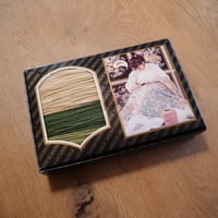 アライオロス刺繍キット　茶系の花のクッションカバー
