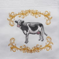 MAWISS　刺繍のキッチンクロス　牛