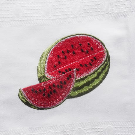 MAWISS　刺繍のキッチンクロス　スイカ