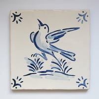 鍋敷き／手描きの鳥