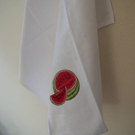MAWISS　刺繍のキッチンクロス　スイカ