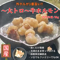 キャンプ肉！〜大トロ〜牛ホルモン(マルチョウ)/80g・国産