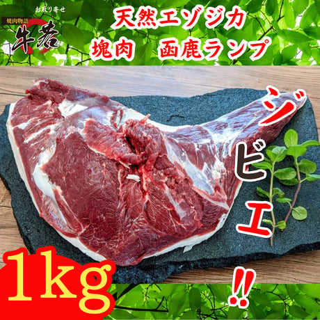 塊肉大放出！天然エゾジカジビエ‼【函鹿】ランプ　約1ｋｇ！