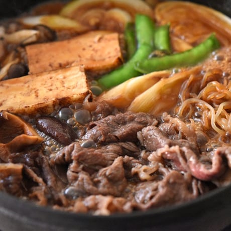 【年末限定商品】黒毛和牛 霜降りすき焼きセット（500g）約3人前　※3日前までの要予約