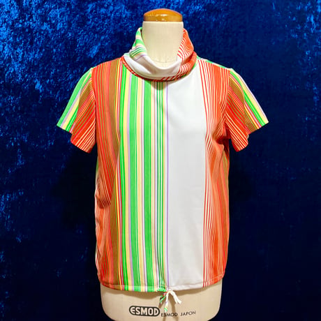 70’s Teddi of California マルチストライプ トップス