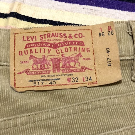 Levi’s 517 コーデュロイ ブーツカット