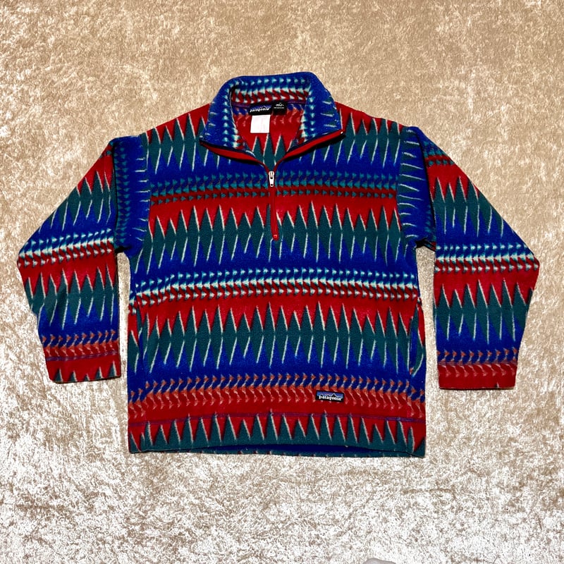90's patagonia シンチラ ミネハハ柄 ハーフジップ プルオーバー | DAFFY'S