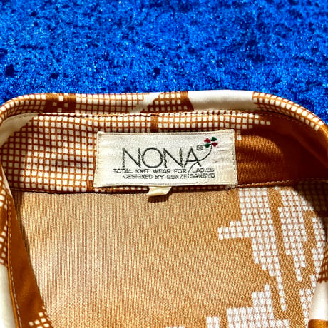 70’s NONA デジタル柄 ポリエステル シャツ