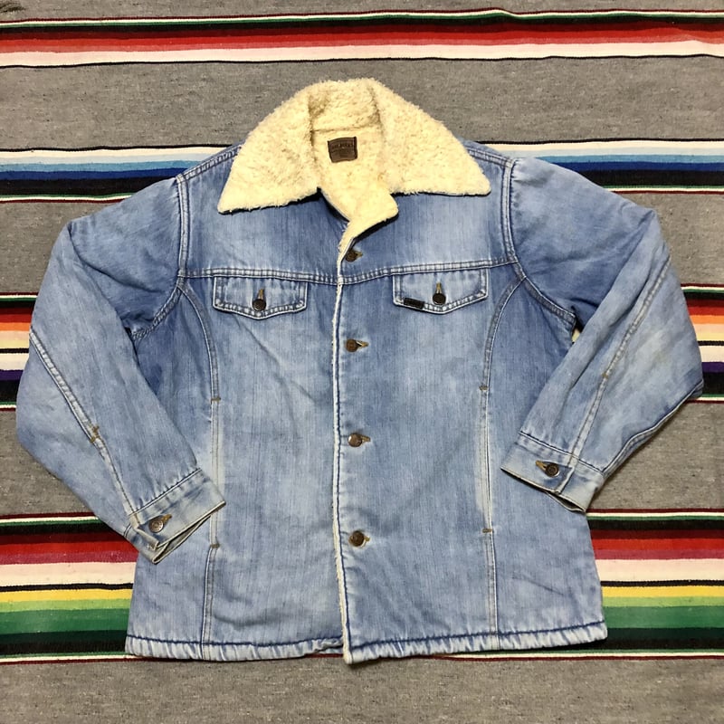70s ROEBUCKS ヴィンテージ 裏ボア デニム カバーオール ジャケット 70sヴィンテージ古着 ROEBUCKS 裏ボアデニムジャケットカバーオール42
