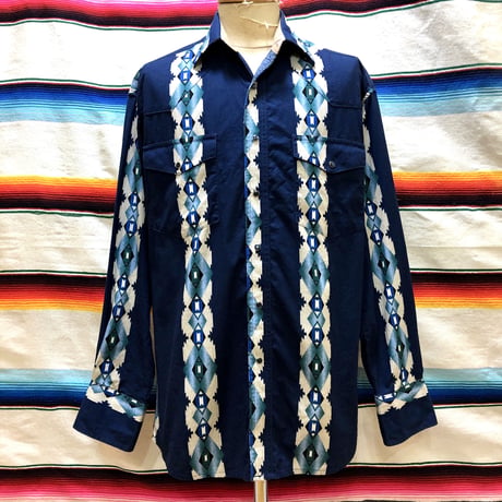 90’s Wrangler Native 柄 ウエスタンシャツ