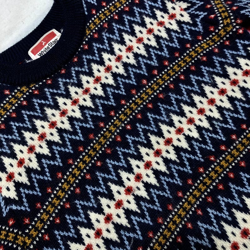 60s 70s vintage white stag ケーブル ニット セーター 60's White-Stag cable stitch knit sweater : BUTTON UP clothing