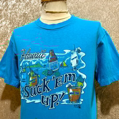 70s HAWAII 79 Tシャツ Hanes Mサイズ 1970s【Hanes】HAWAIIサーフTシャツ - 古着屋HamburgCafe