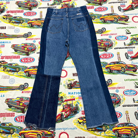 Wrangler パッチワーク フレアージーンズ